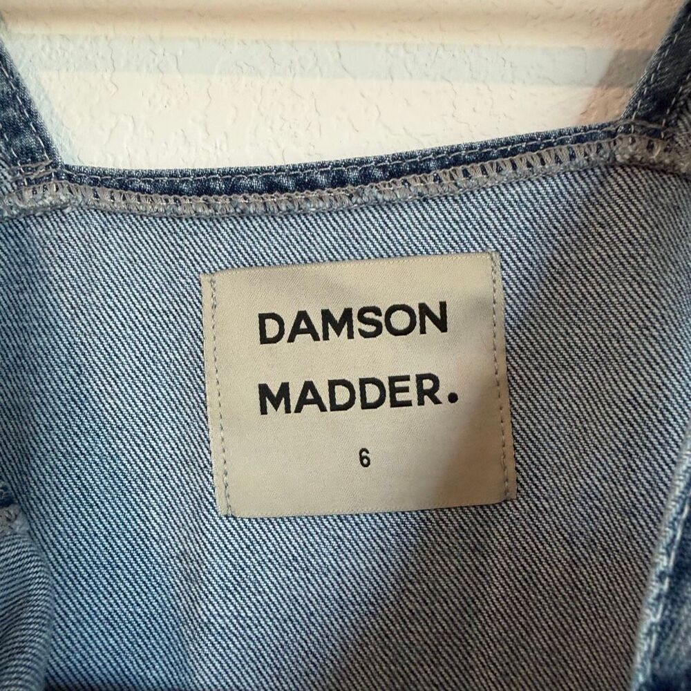 Damson Madder Blue Denim Nancy Pinafore MIni Dress Women's Size 6 - Picture 6 of 7